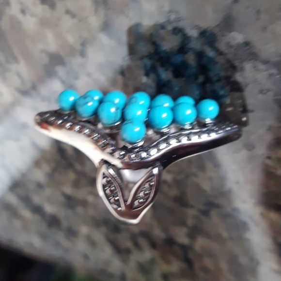 Howlite blue ring - Picture 2 of 4